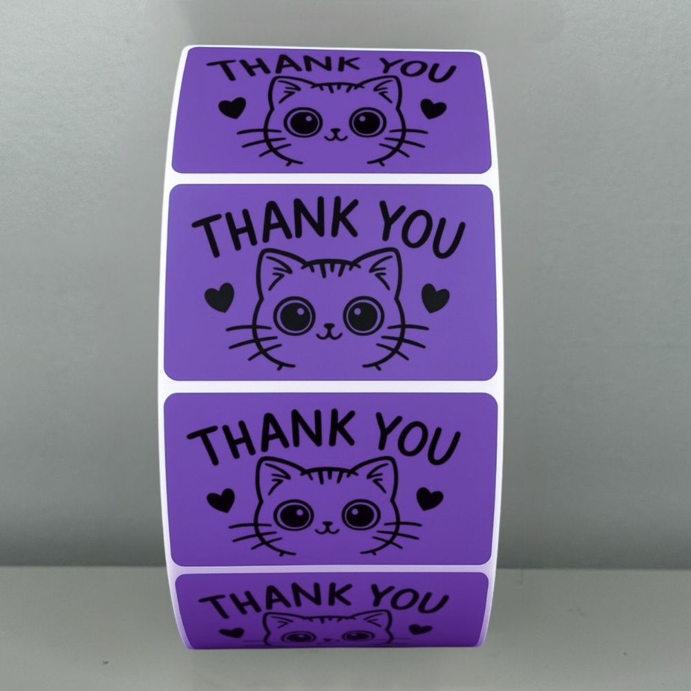 Thank You Cat Stickers – Cute Packaging Labels for Small Business Orders 2" - Picture 4 of 11